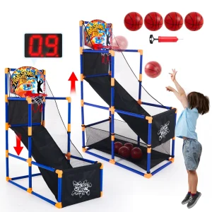 Joyfy LED Scoring Arcade Basketball Game with 4 Balls Adjustable
