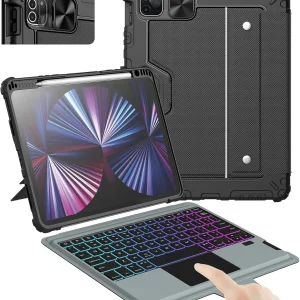 iPad Pro 11 (1st-4th Gen) & iPad Air 4th/5th Case with Keyboard, Trackpad