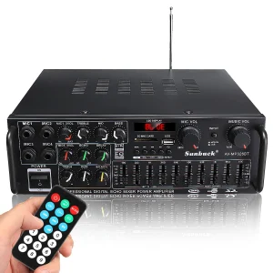 2000W 5.0 bluetooth 2 Channel Audio Power HiFi Amplifier 326BT 12V/220V AV Amp