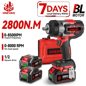 ONEVAN 8000RPM 2800N.M Brushless Electric Impact Wrench