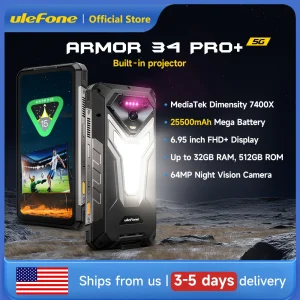 Ulefone Armor 34 Pro Plus 5G Built-in Projector Smartphone