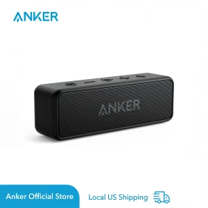 Anker Soundcore 2 Portable Bluetooth Speaker with Stereo Sound, )